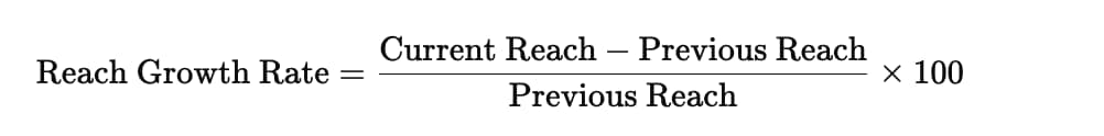 this is a formula to count reach growth rate in social media